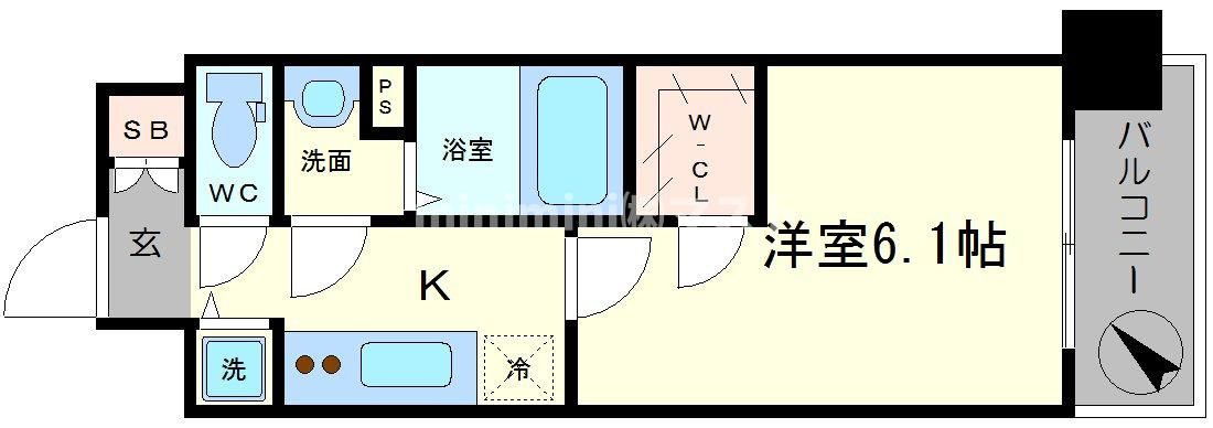 エステージ難波ＷＥＳＴの間取り