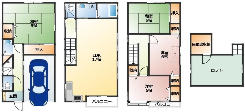 枚方市須山町戸建の間取り