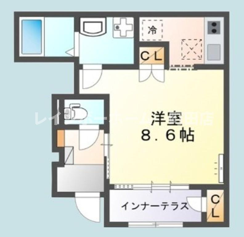 ヌイ　マーリエ※初期費用分割あと払いサービス利用可能物件の間取り