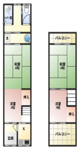 月出町貸家の間取り