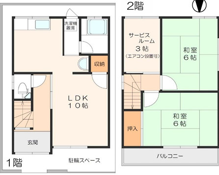 東船橋貸家の間取り