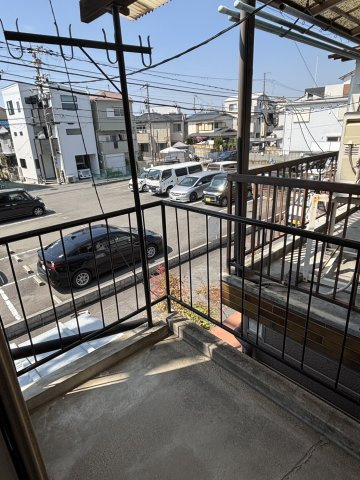 高柳2丁目大型倉庫付貸家のバルコニー