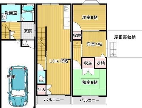 枚方市出口戸建の間取り