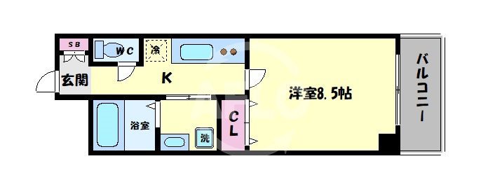MAPLE夕陽丘の間取り|MAPLE夕陽丘　間取り