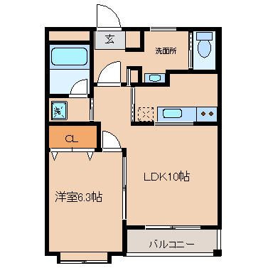 シャテーヌ春日部の間取り