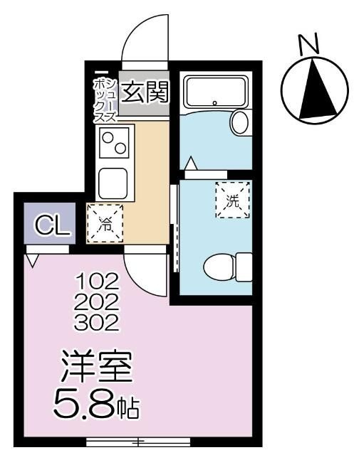 グランシャレー千住旭町の間取り