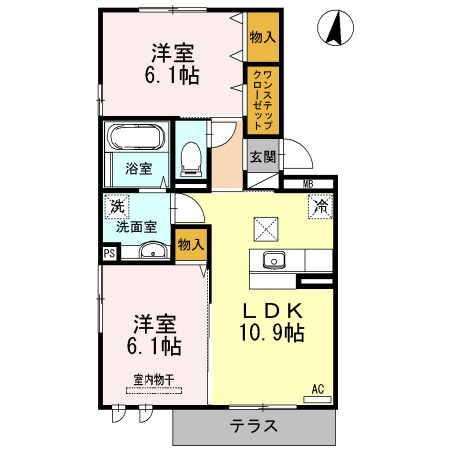 【間取り】 | アルティスタ B