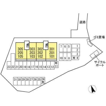 【区画図】 | オアシス加納 Ⅲ