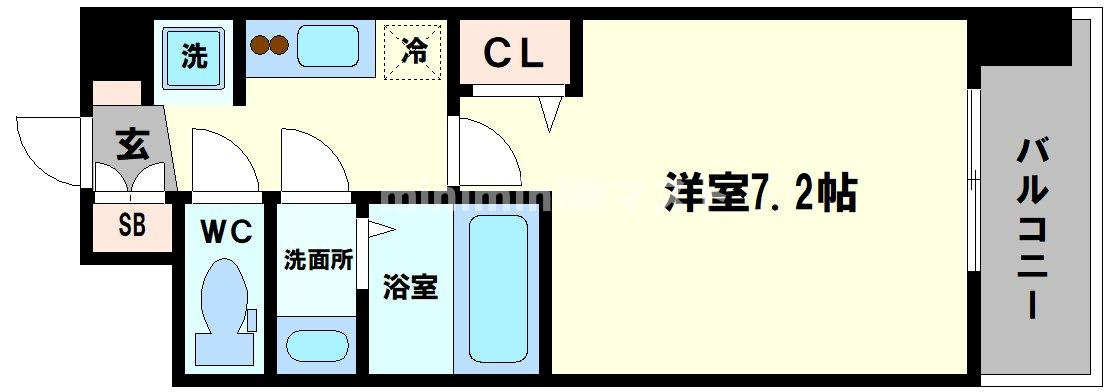 スプランディッド難波SOUTHの間取り