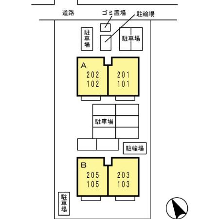 【区画図】 | プラージュTOJIKI B棟