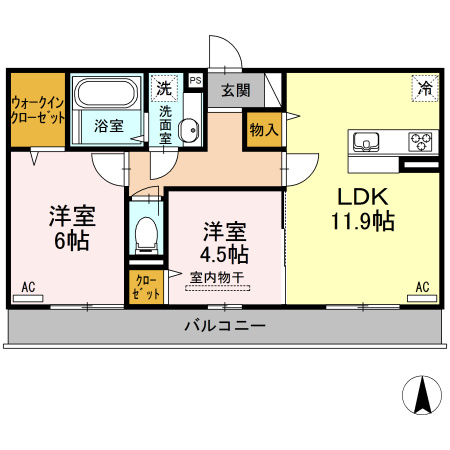 【間取り】 | ヴィレッタ A棟