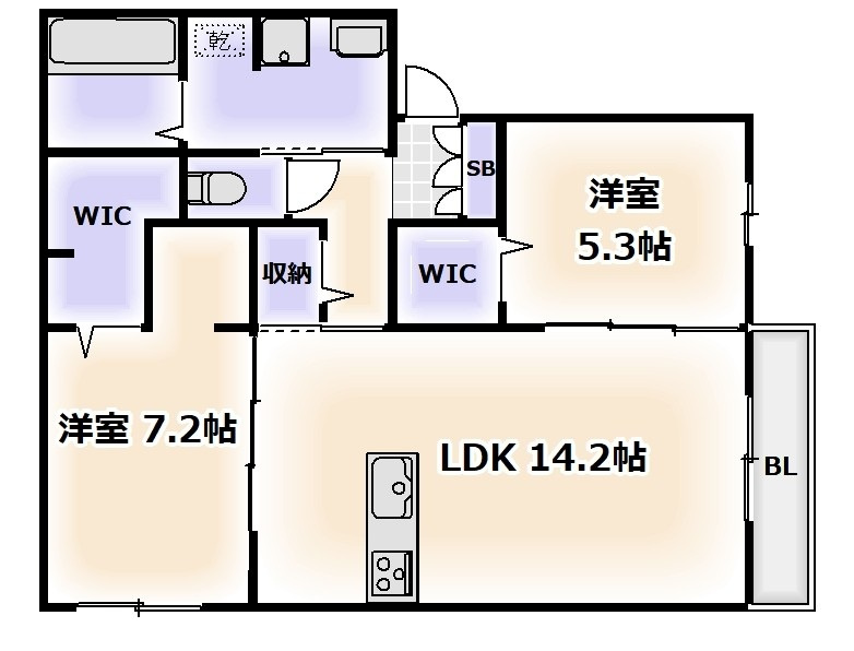 Maison de Espoir万代の間取り