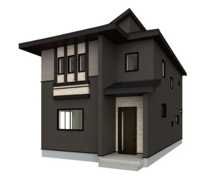 ブルーミングガーデン前橋市女屋町　５号棟の完成予想図|東面からの外観イメージです。高級感のあるデザインです。