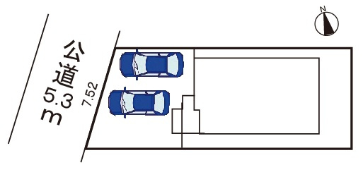 小牧市大字横内　新築戸建　の区画図|駐車2台可能