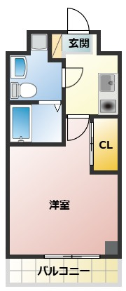 【間取り】 | スガノビル | 1人暮らしにぴったりの1Kの間取りです！