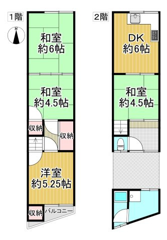 平野区加美北1丁目の間取り