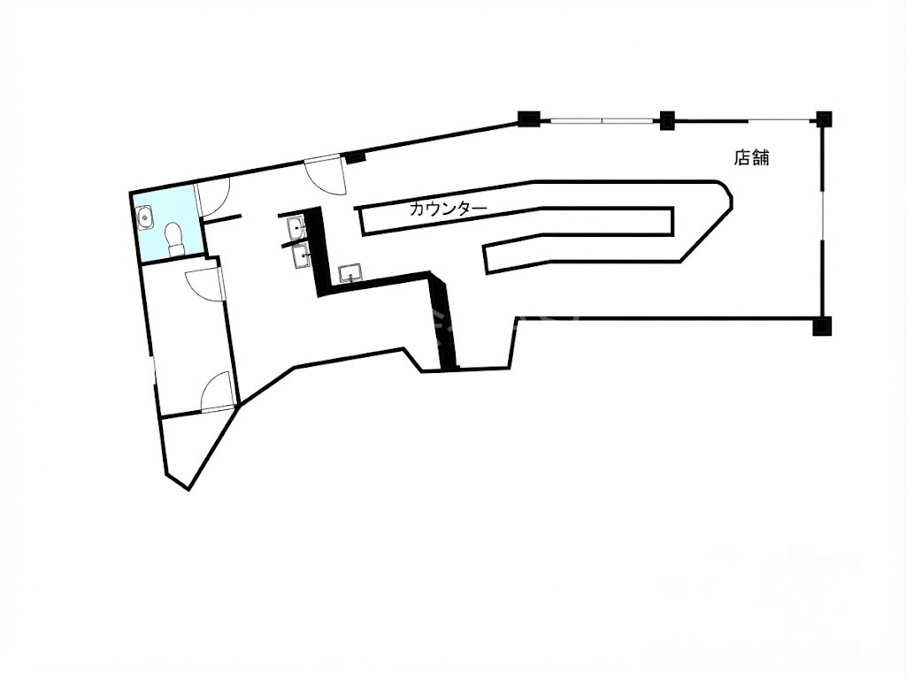 千林駅前店舗の間取り
