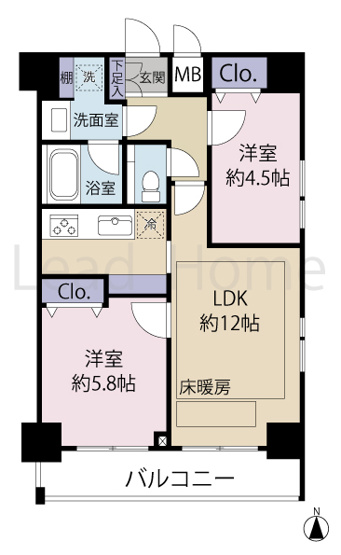 【間取り】 | コンシェリア三田　ＴＯＫＹＯ　ＰＲＥＭＩＵＭ