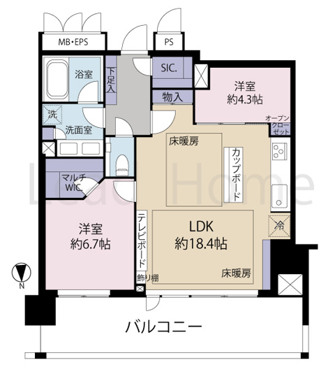 【間取り】 | パークホームズ南麻布ザ　レジデンス
