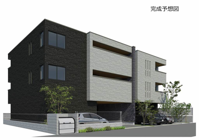【外観パース】 | リラフォート 船塚 | リラフォート 船塚 A0303号-1