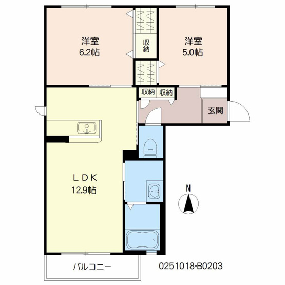 【間取り】 | シルフィードＫＮ Ⅱ | シルフィードＫＮ Ⅱ B0203号-16