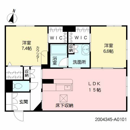 【間取り】 | ロイヤル シャーメゾン プレミアム ＊ | ロイヤル シャーメゾン プレミアム ＊ A0101号-16