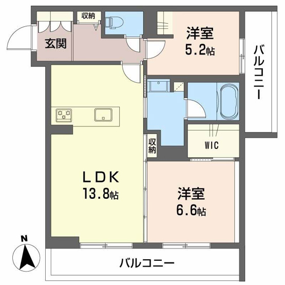 【間取り】 | シャーメゾン江平 ＷＥＳＴ | シャーメゾン江平 ＷＥＳＴ A0305号-3