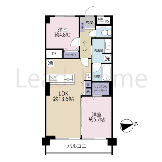【間取り】 | アイビハイツ三田 | 効率的な動線と使い勝手の良い居室を備えた間取りです！ご家族全員でゆったりと快適にお過ごしいただけます！