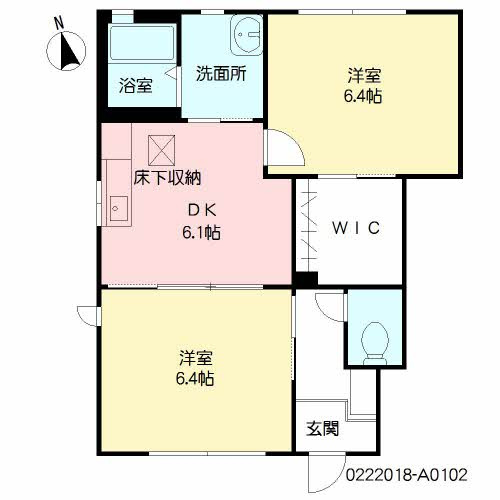 【間取り】 | サンク・ブランシェ Ａ棟 ＊＊ | サンク・ブランシェ Ａ棟 ＊＊ A0102号-16