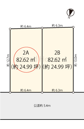 【土地図】 | 港区南麻布3丁目 | 公道約5.4mに面した使いやすい土地形状です！ゆとりのある駐車場やお庭スペースも確保できますね！