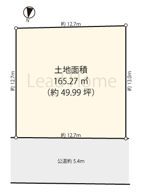 【土地図】 | 港区南麻布3丁目 | 公道約5.4mに面した使いやすい土地形状です！ゆとりのある駐車場やお庭スペースも確保できますね！