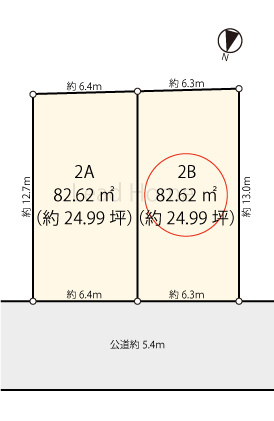 【土地図】 | 港区南麻布3丁目 | 公道約5.4mに面した使いやすい土地形状です！ゆとりのある駐車場やお庭スペースも確保できますね！