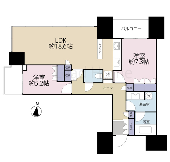 【間取り】 | 赤坂タワーレジデンストップオブザヒル