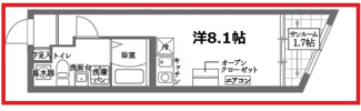 【間取り】 | ココキューブ北千住Ⅱ