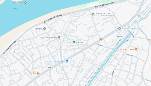 加古川市加古川町中津　　JR加古川線「日岡駅」徒歩10分の地図