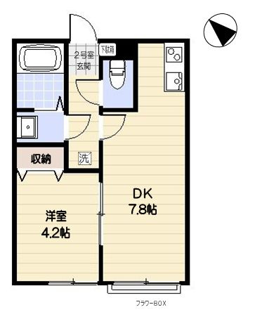 ヴェスタ市川Aの間取り