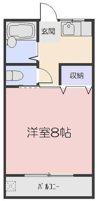岡山市南区西市の一棟マンションの間取り