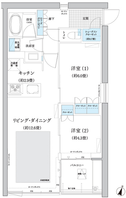 ガーデニエール砧　ＷＥＳＴの間取り