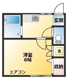 東田荘B棟の間取り