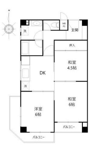 ドムール園田の間取り