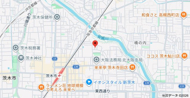 アルファコート茨木の地図