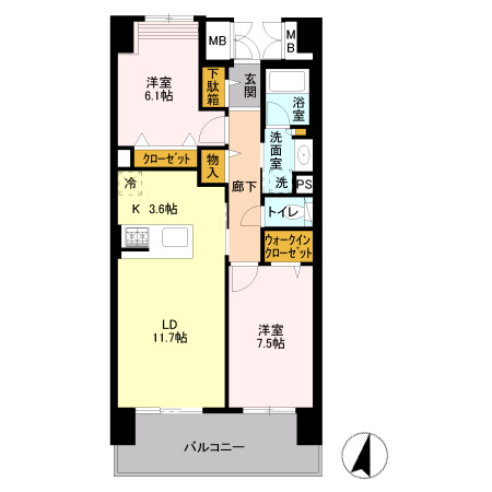 ロイヤルパークス若葉台の間取り