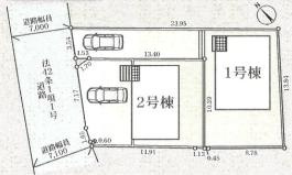 加須市騎西第1　新築一戸建て　01　クレイドルガーデンの区画図|全2棟