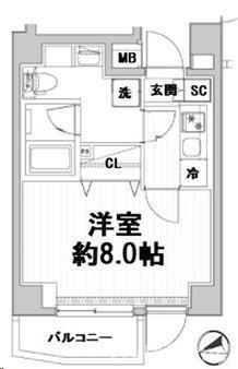 港区東麻布２丁目の賃貸マンションの間取り