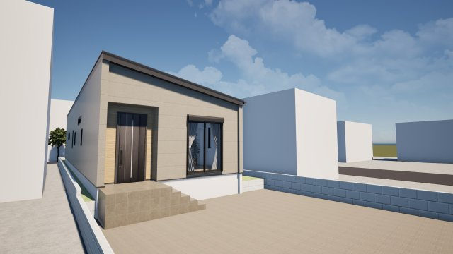 みよし市莇生町Ⅰ期１号地分譲の外観パース|外観パース：北側より