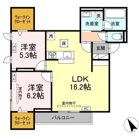 (仮称)D-ROOM南大通1丁目PJの間取り