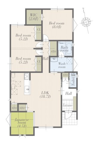 限定2邸平屋！【秀光ビルド】岐阜市次木 分譲住宅　2号地の間取り|(2号地)、価格3380万円、4LDK、土地面積231.43m2、建物面積98.12m2
