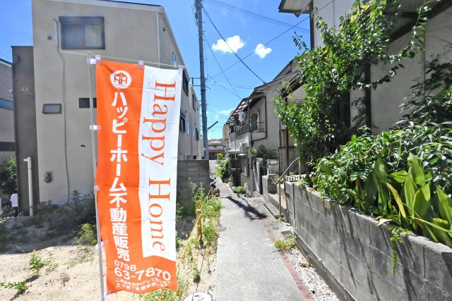 神戸市中央区再度筋町建築条件無し売土地の前面道路含む現地写真|西側の私道の写真です。