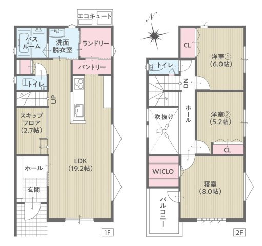 愛知県知多市新舞子字北西田34番4の間取り|3LDK 、土地面積：172..15㎡(52.07坪) 、建物面積：105.98㎡(32.05坪)
