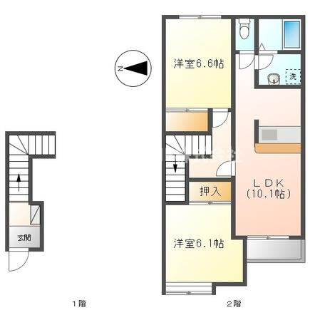 多可郡多可町中区安楽田のアパート